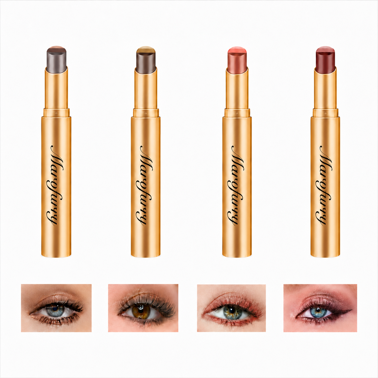 3 Color Eyeshadow Stick four-shade lineup