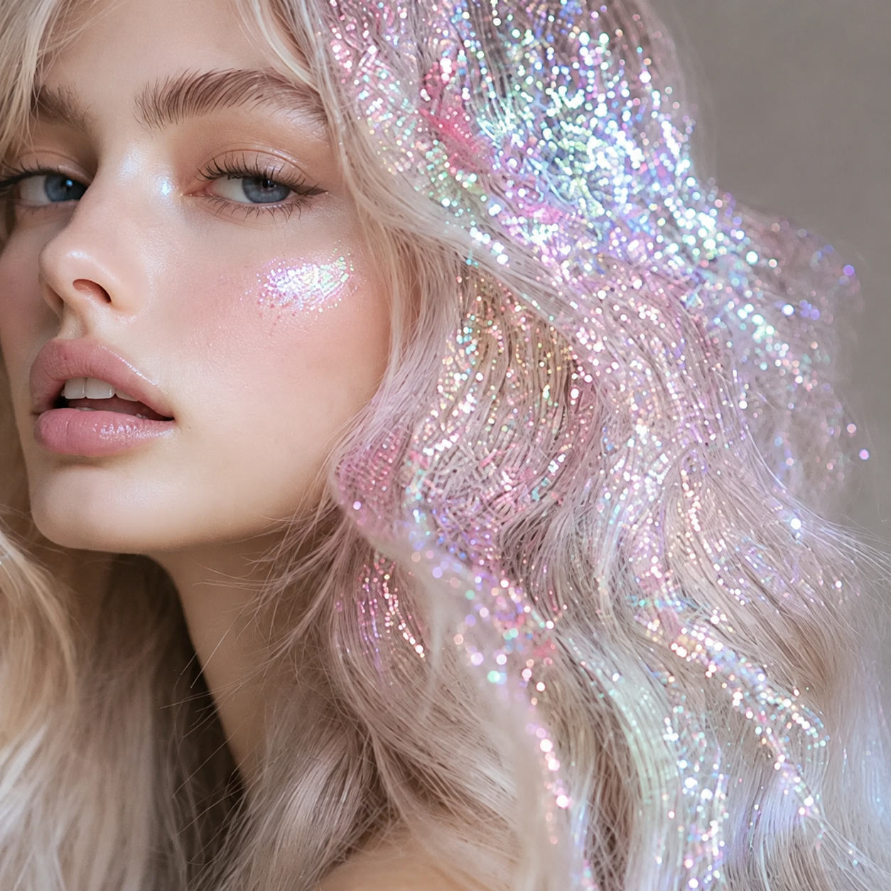 Glitter shade 10 model look