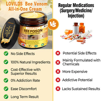 🐝[Official Brand Store] 🐝 LOVILDS™ Bee Venom All-In-One Cream (👩‍⚕️British Association of Dermatology 2025 Special Recommendation)
