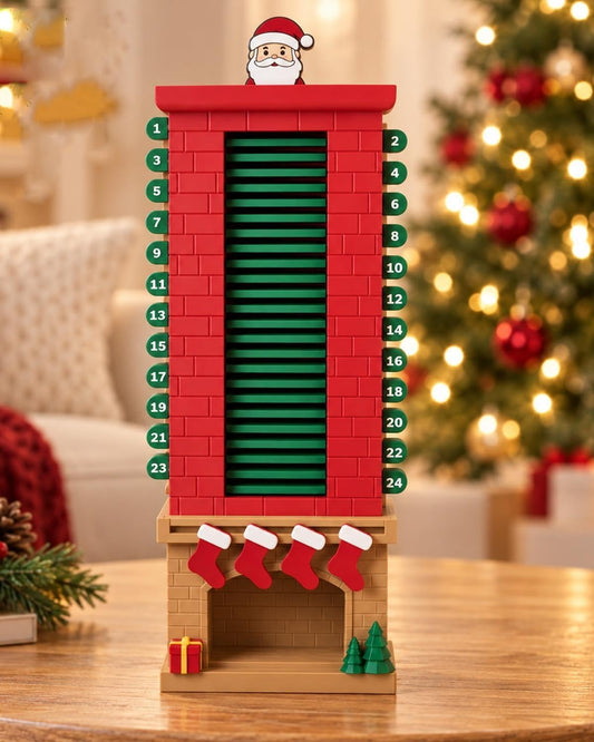 3D Printed Santa Chimney Advent Calendar Christmas Countdown 24-Day