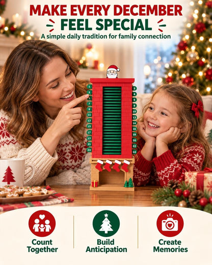 3D Printed Santa Chimney Advent Calendar Christmas Countdown 24-Day