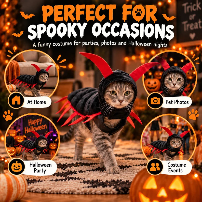 Halloween Cat And Centipede Costume