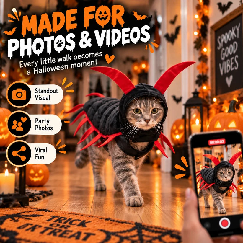 Halloween Cat And Centipede Costume