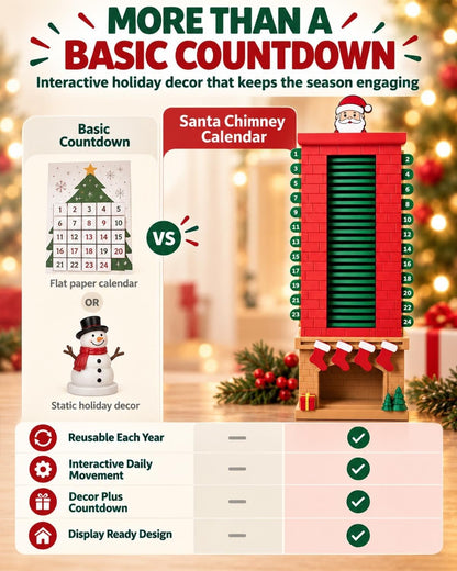 3D Printed Santa Chimney Advent Calendar Christmas Countdown 24-Day