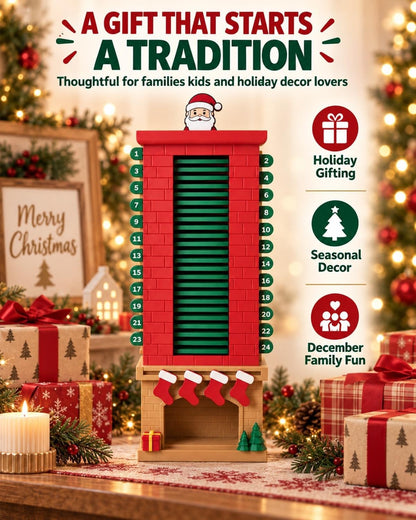 3D Printed Santa Chimney Advent Calendar Christmas Countdown 24-Day
