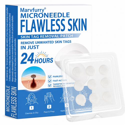 ✨2-in-1 Microneedle & Hydrocolloid Patch🍀| Removes Raised Moles, Acne, Flat Warts & Skin Tags | Helps Improve Wrinkles, Scars & Blemishes | Invisible Patches for Face & Body