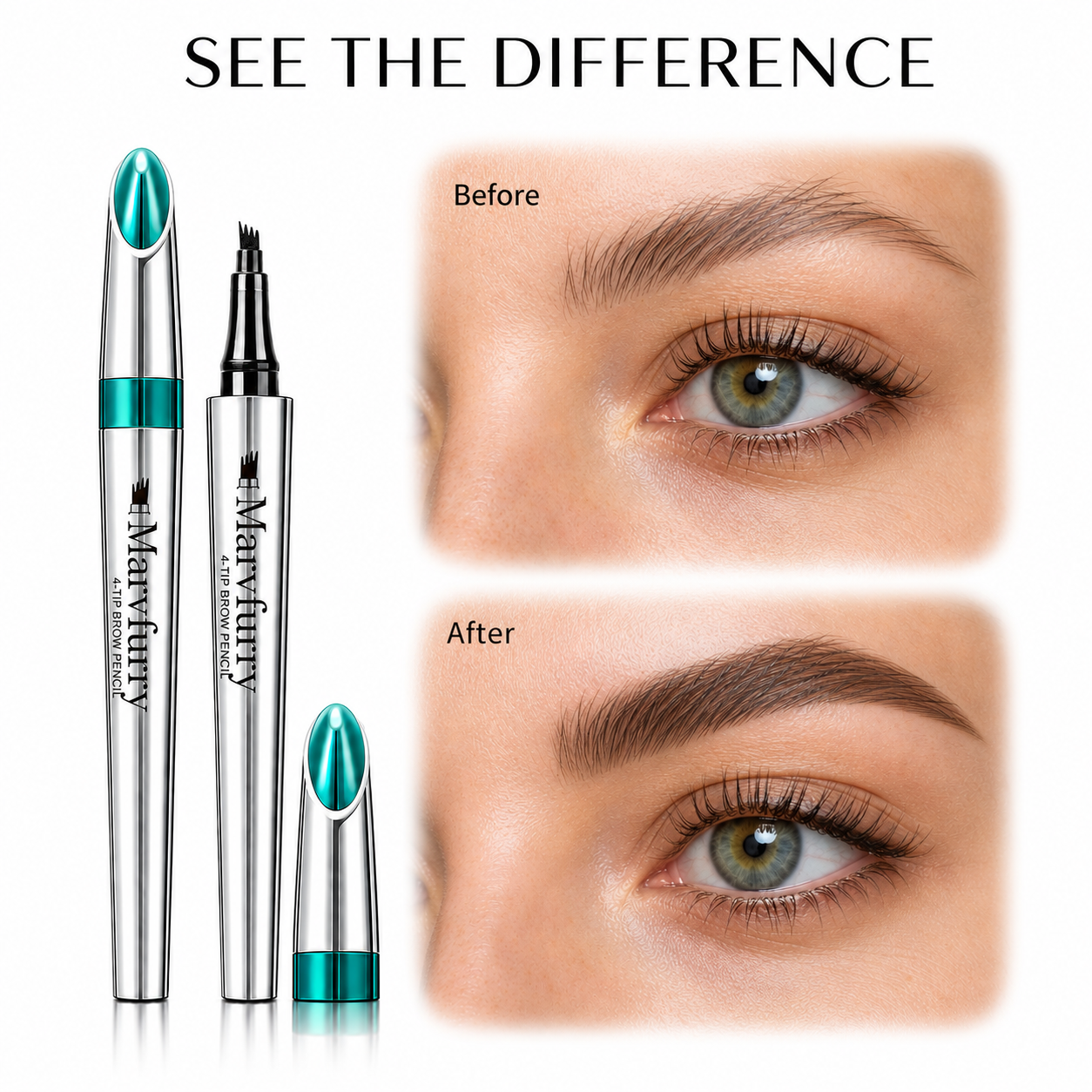 Last Day Buy 1 Get 1 Free✨ Marvfurry™ 4D Hair-Like Brow Pencil