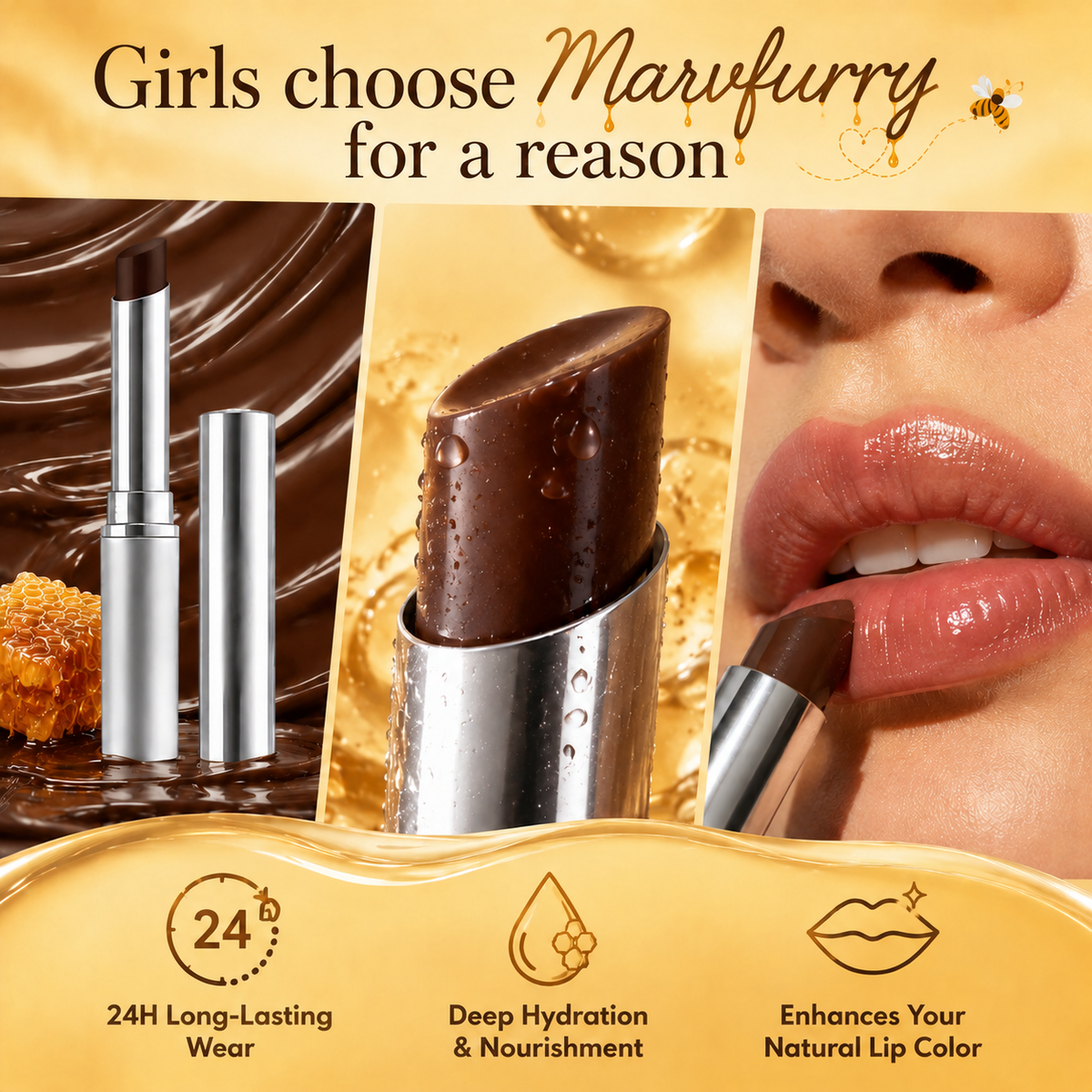 Buy 1 & Get 1 FREE-Marvfurry-Honey Lipstick