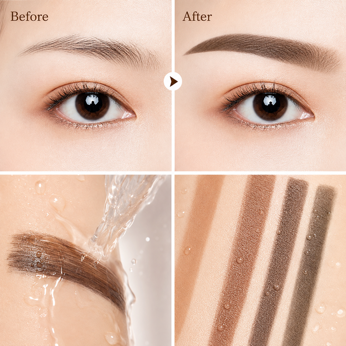 ✨ 2-Color Waterproof Eyebrow Stamp Kit — Symmetrical Brows in Seconds