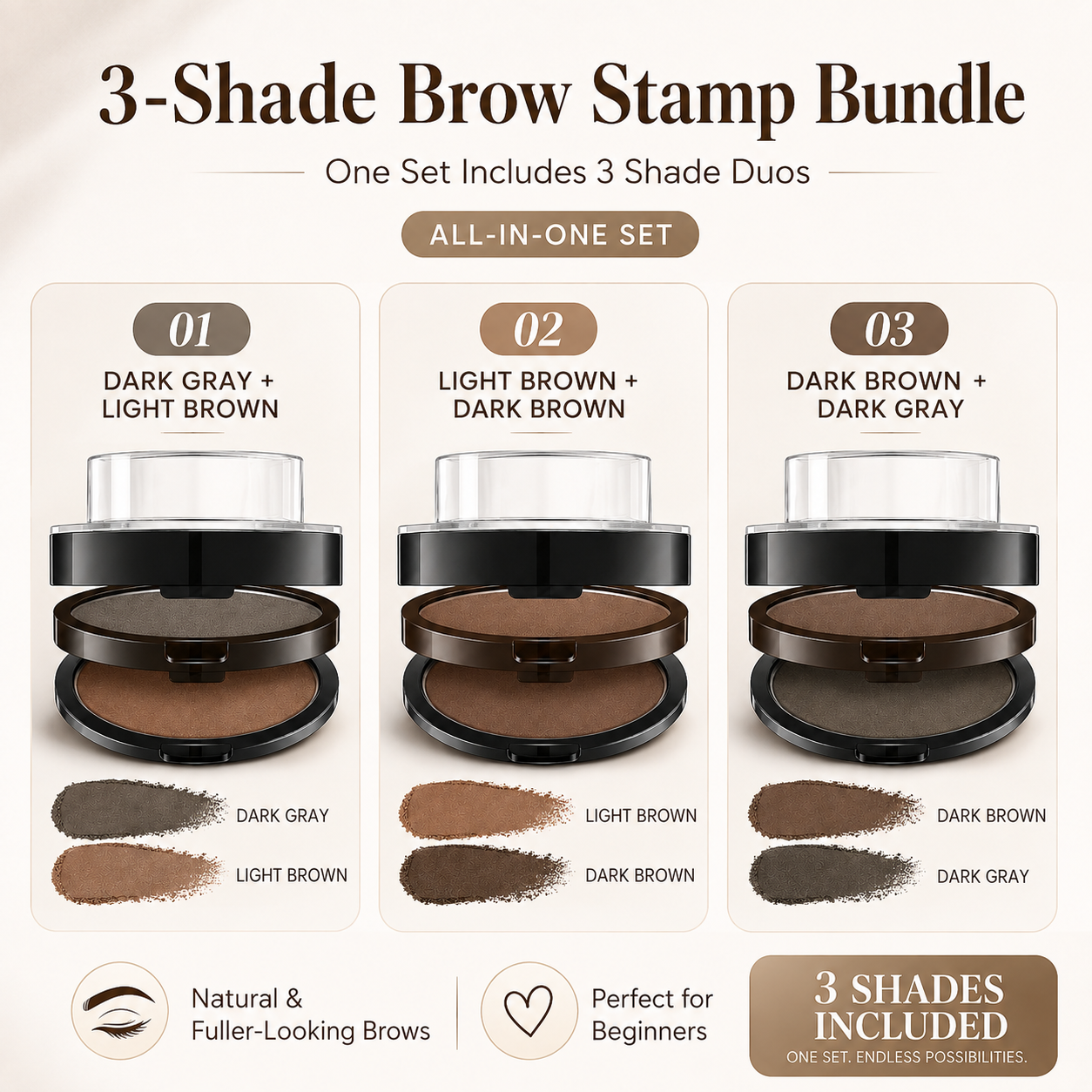 💖Light Brown+Dark Brown+Dark Gray🔥