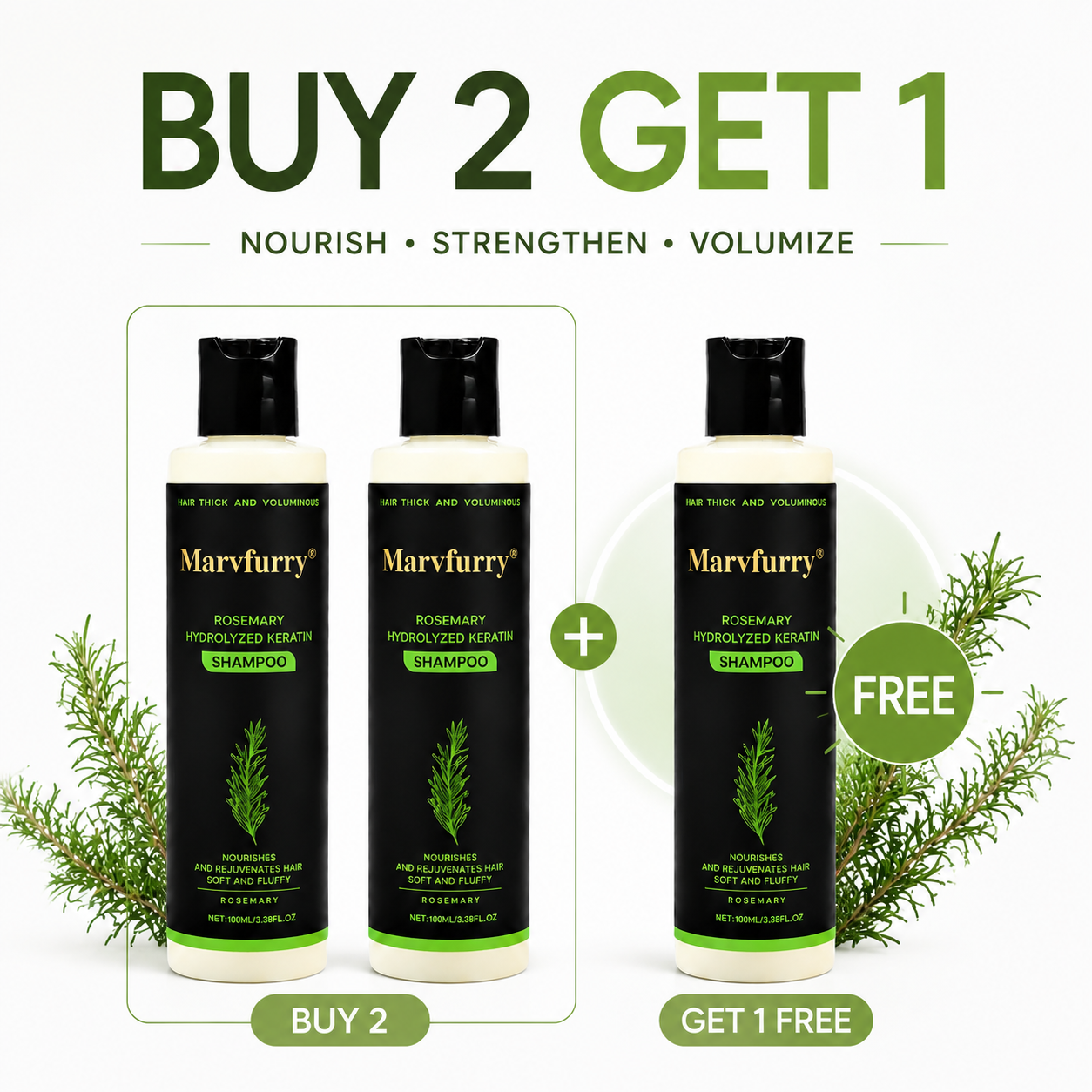 🌱 Organic Rosemary Hair Growth Shampoo
