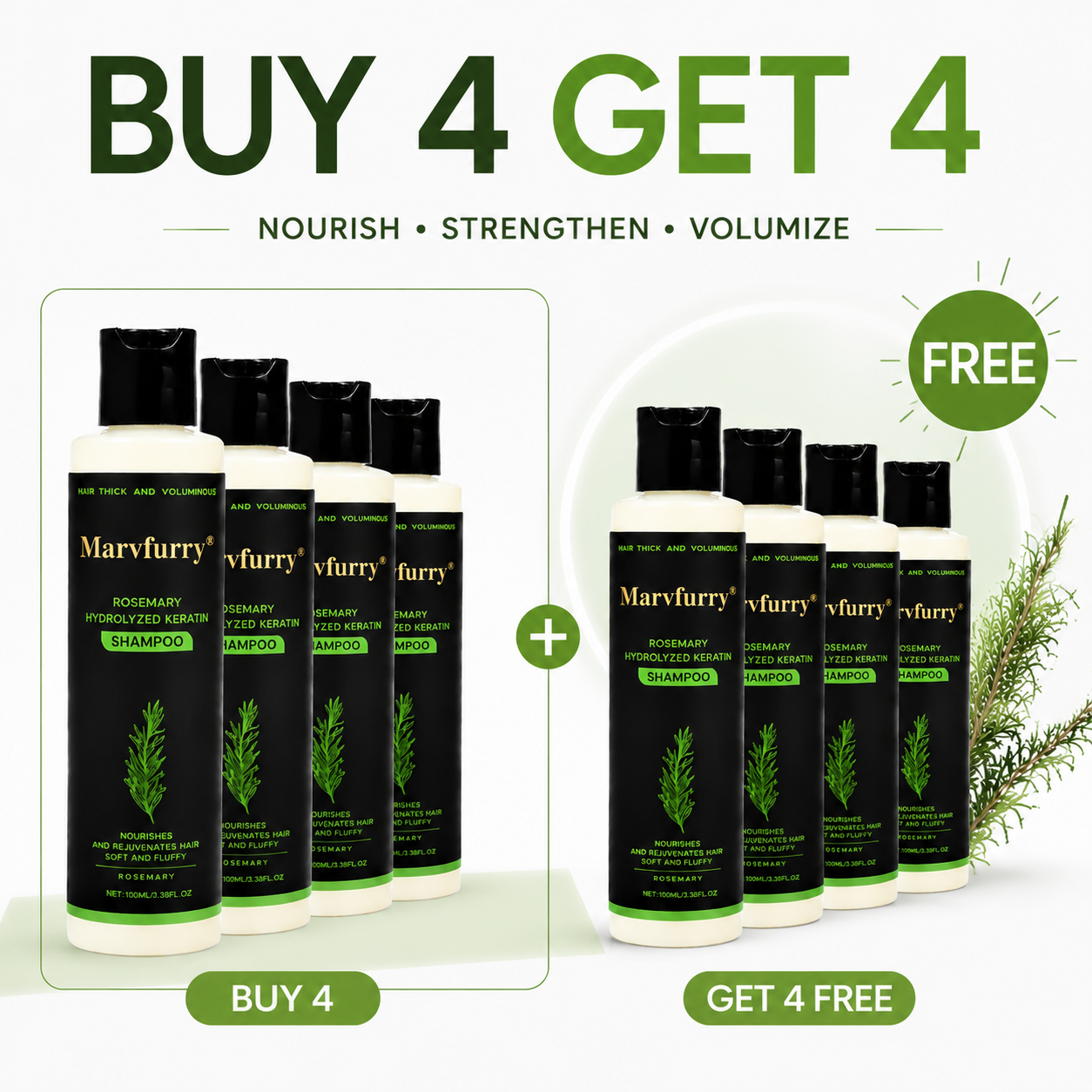 🌱 Organic Rosemary Hair Growth Shampoo