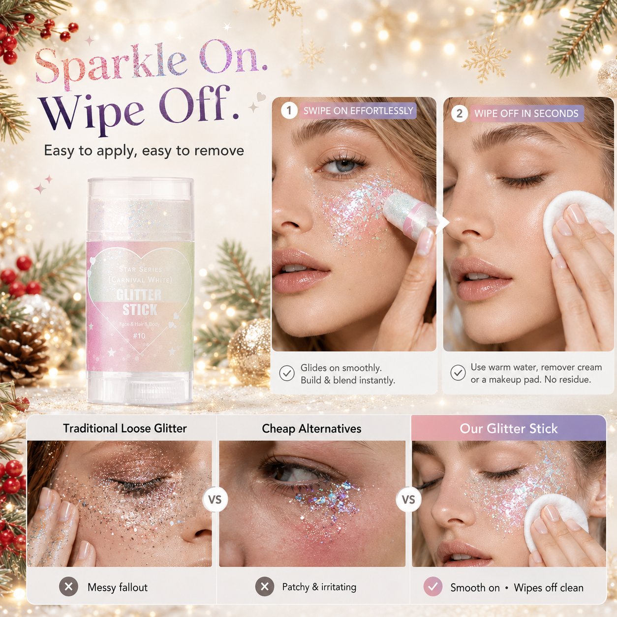 Glitter Stick for Face, Hair & Body | Easy Sparkle