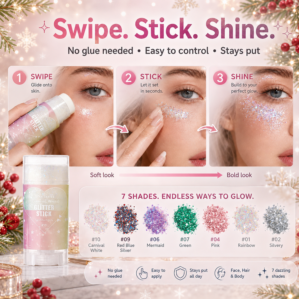 Glitter Stick for Face, Hair & Body | Easy Sparkle